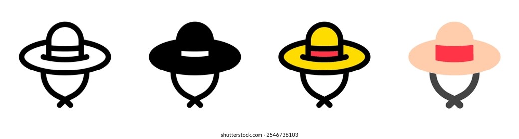 Editable sun hat vector icon. Part of a big icon set family. Perfect for web and app interfaces, presentations, infographics, etc