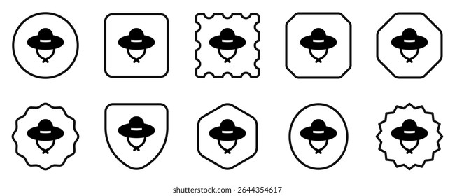 Editable sun hat vector icon. Part of a big icon set family. Perfect for web and app interfaces, presentations, infographics, etc