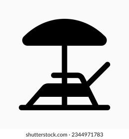 Editable sun lounger vector icon. Part of a big icon set family. Perfect for web and app interfaces, presentations, infographics, etc