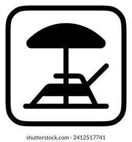 Editable sun lounger vector icon. Part of a big icon set family. Perfect for web and app interfaces, presentations, infographics, etc