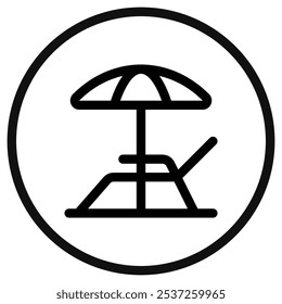 Editable sun lounger vector icon. Part of a big icon set family. Perfect for web and app interfaces, presentations, infographics, etc