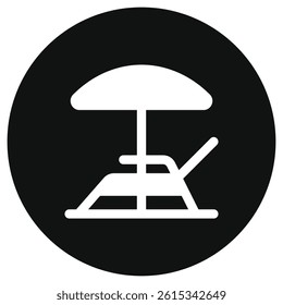 Editable sun lounger vector icon. Part of a big icon set family. Perfect for web and app interfaces, presentations, infographics, etc