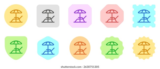 Editable sun lounger vector icon. Part of a big icon set family. Perfect for web and app interfaces, presentations, infographics, etc