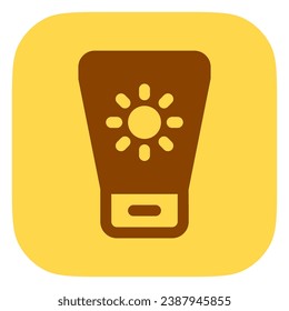 Editable sunblock vector icon. Cosmetics, makeup, skincare, beauty. Part of a big icon set family. Perfect for web and app interfaces, presentations, infographics, etc