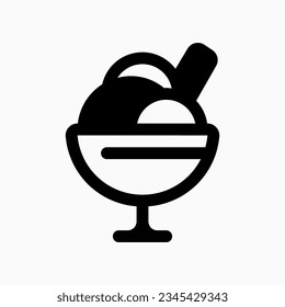 Editable sundae ice cream vector icon. Food, restaurant. Part of a big icon set family. Perfect for web and app interfaces, presentations, infographics, etc