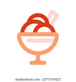 Editable sundae ice cream vector icon. Food, restaurant. Part of a big icon set family. Perfect for web and app interfaces, presentations, infographics, etc