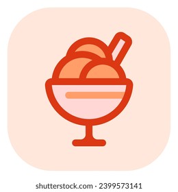 Editable sundae ice cream vector icon. Food, restaurant. Part of a big icon set family. Perfect for web and app interfaces, presentations, infographics, etc