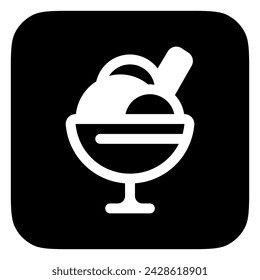 Editable sundae ice cream vector icon. Food, restaurant. Part of a big icon set family. Perfect for web and app interfaces, presentations, infographics, etc