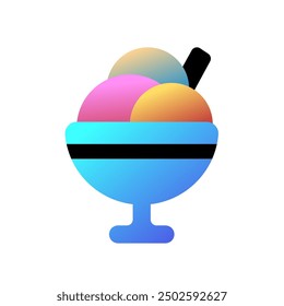 Editable sundae ice cream vector icon. Food, restaurant. Part of a big icon set family. Perfect for web and app interfaces, presentations, infographics, etc
