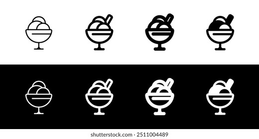 Editable sundae ice cream vector icon. Food, restaurant. Part of a big icon set family. Perfect for web and app interfaces, presentations, infographics, etc