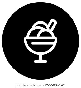Editable sundae ice cream vector icon. Food, restaurant. Part of a big icon set family. Perfect for web and app interfaces, presentations, infographics, etc