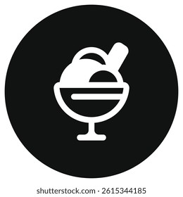 Editable sundae ice cream vector icon. Food, restaurant. Part of a big icon set family. Perfect for web and app interfaces, presentations, infographics, etc