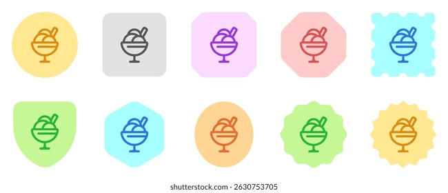 Editable sundae ice cream vector icon. Food, restaurant. Part of a big icon set family. Perfect for web and app interfaces, presentations, infographics, etc