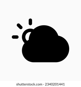 Bearbeitbar sonniger Tag Vektorsymbol. Teil einer großen Icon-Set-Familie. Perfekt für Web- und App-Schnittstellen, Präsentationen, Infografiken usw.