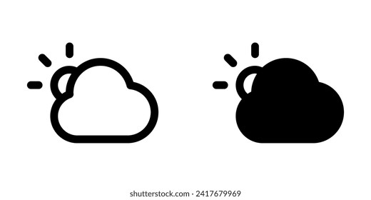 Icono de vector de días soleados editable. Parte de una familia de iconos grandes. Perfecto para interfaces web y de aplicaciones, presentaciones, infografías, etc