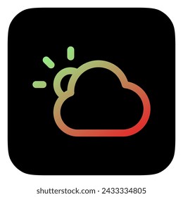 Icono de vector de día soleado editable. Parte de una gran familia de iconos. Perfecto para interfaces web y aplicaciones, presentaciones, infografías, etc