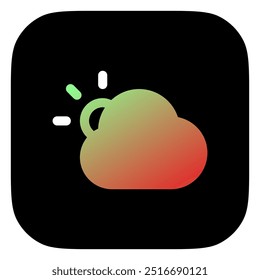 Icono de Vector de día soleado editable. Parte de una gran familia de iconos. Perfecto para interfaces de Web y App, presentaciones, infografías, etc