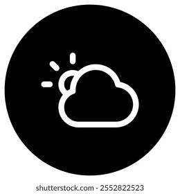Icono de Vector de día soleado editable. Parte de una gran familia de iconos. Perfecto para interfaces de Web y App, presentaciones, infografías, etc