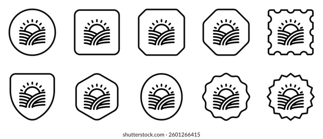 Editable sunrise, morning vector icon. Farm, field, nature, landscape. Part of a big icon set family. Perfect for web and app interfaces, presentations, infographics, etc