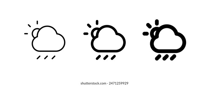 Editable sunshower vector icon. Part of a big icon set family. Perfect for web and app interfaces, presentations, infographics, etc