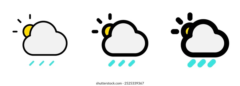 Editable sunshower vector icon. Part of a big icon set family. Perfect for web and app interfaces, presentations, infographics, etc