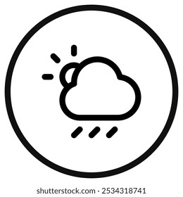 Editable sunshower vector icon. Part of a big icon set family. Perfect for web and app interfaces, presentations, infographics, etc