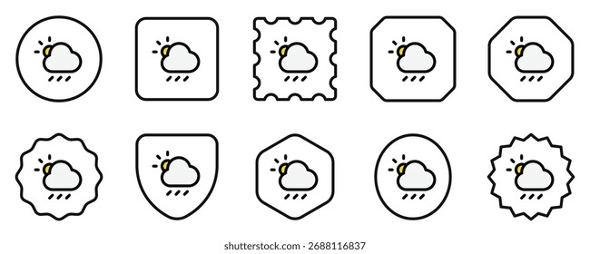 Editable sunshower vector icon. Part of a big icon set family. Perfect for web and app interfaces, presentations, infographics, etc