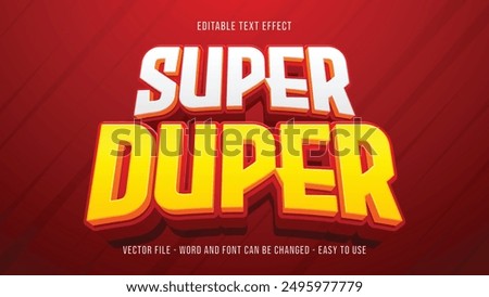 Editable super 3d text effect template