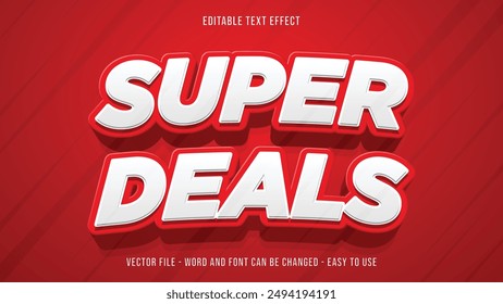 Editable super deals 3d text effect template