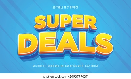 Editable super deals text effect