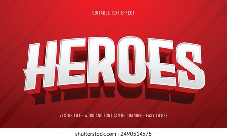 Editable super heroes text effect