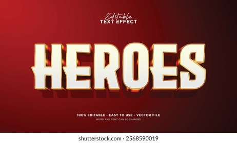 Editable super heroes text effect, 3d vector text style effect