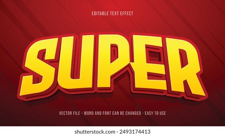 Efecto de texto de tema de superhéroes editable