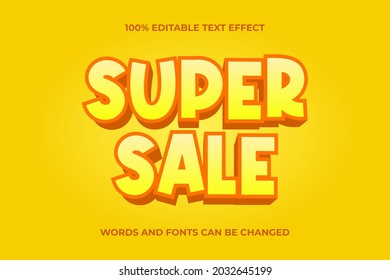 texto de efecto de superventa editable