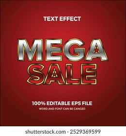 Efecto de texto de tema de súper venta editable, efecto de estilo de texto de mega venta