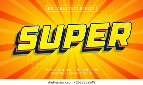 editable super vector text effect with modern style design