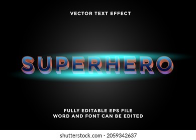 editable superhero vector text effect