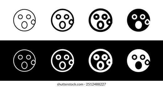 Editable suprised expression emoticon vector icon. Part of a big icon set family. Part of a big icon set family. Perfect for web and app interfaces, presentations, infographics, etc