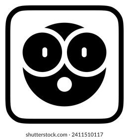 Editable surprised, astonished, shocked face vector icon. Part of a big icon set family. Perfect for web and app interfaces, presentations, infographics, etc