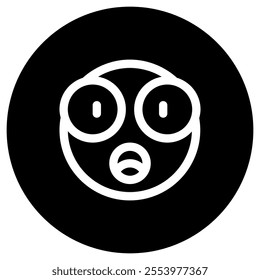 Editable surprised, astonished, shocked face vector icon. Part of a big icon set family. Perfect for web and app interfaces, presentations, infographics, etc