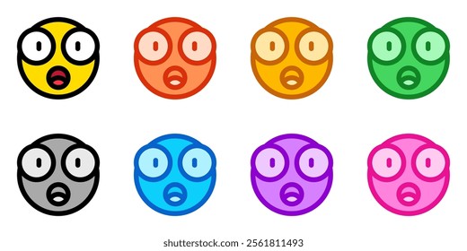 Editable surprised, astonished, shocked face vector icon. Part of a big icon set family. Perfect for web and app interfaces, presentations, infographics, etc