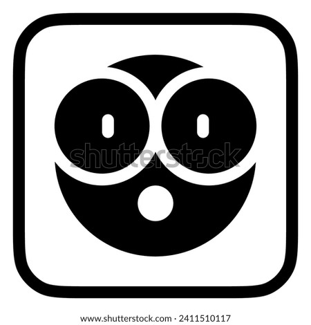 Editable surprised, astonished, shocked face vector icon. Part of a big icon set family. Perfect for web and app interfaces, presentations, infographics, etc