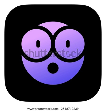 Editable surprised, astonished, shocked face vector icon. Part of a big icon set family. Perfect for web and app interfaces, presentations, infographics, etc