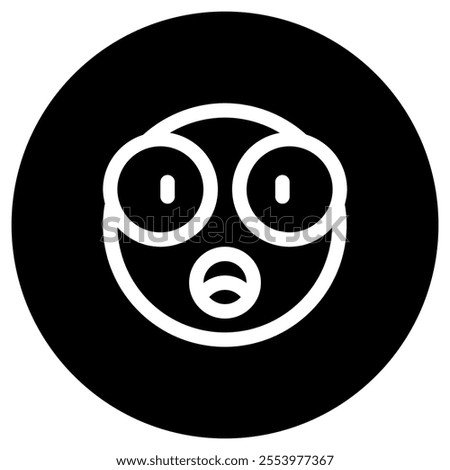 Editable surprised, astonished, shocked face vector icon. Part of a big icon set family. Perfect for web and app interfaces, presentations, infographics, etc