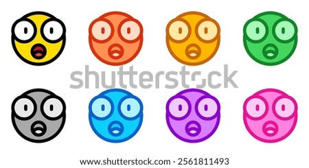 Editable surprised, astonished, shocked face vector icon. Part of a big icon set family. Perfect for web and app interfaces, presentations, infographics, etc