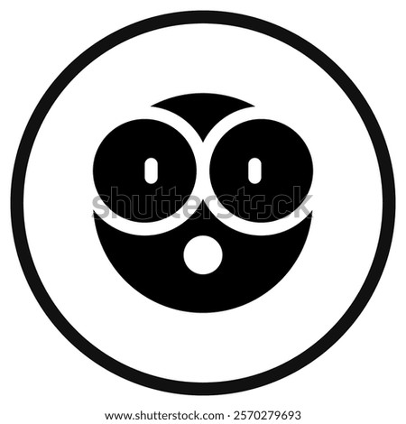 Editable surprised, astonished, shocked face vector icon. Part of a big icon set family. Perfect for web and app interfaces, presentations, infographics, etc