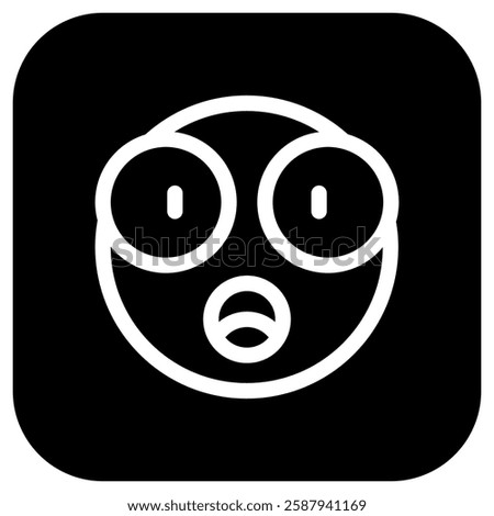 Editable surprised, astonished, shocked face vector icon. Part of a big icon set family. Perfect for web and app interfaces, presentations, infographics, etc
