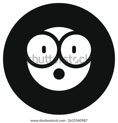 Editable surprised, astonished, shocked face vector icon. Part of a big icon set family. Perfect for web and app interfaces, presentations, infographics, etc