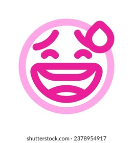 Editable sweat smile, awkward expression emoticon vector icon. Part of a big icon set family. Part of a big icon set family. Perfect for web and app interfaces, presentations, infographics, etc