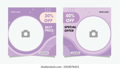 Editable Sweet Social Media Post Template, Sale Promotion Banner